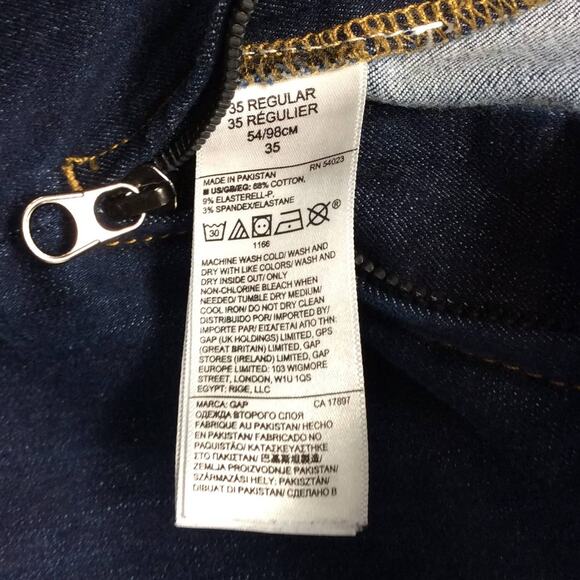 GAP Denim Women's Jeans Sculpt True Skinny High Rise Side Zip Blue 40x27 / 35R - Picture 6 of 12